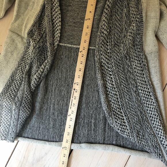 Peruvian Link EUC 100% Alpaca Sweater Gray Taupe Open Cardigan Sweater Size XS - Picture 8 of 8